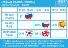 Schedule of lessons 
